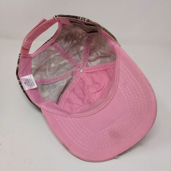 Team Realtree Women's Strapback Hat Pink Camo OSFA Embroidered Logo - Picture 9 of 12